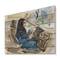 Designart - Arabian Woman Driving A Car I - Modern Print on Natural Pine Wood